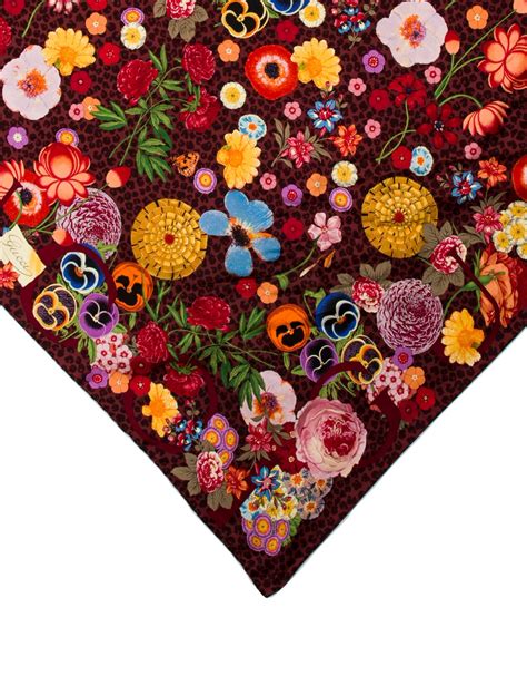 gucci floral silk|gucci silk bandana.